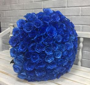 101 синяя роза | Доставка цветов от местных магазинов в Алматы